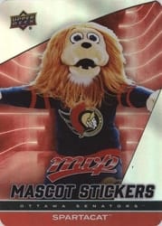 2025-26 Upper Deck MVP Mascot Stickers Spartacat #MS-18 card