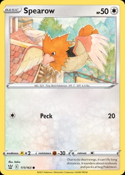 2021 Battle Styles Spearow #111 card