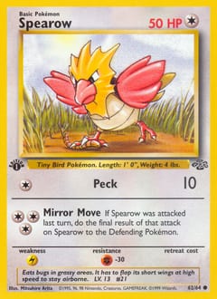 1999 Jungle Spearow #62 card