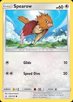 Unbroken Bonds Spearow #145 card