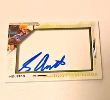 2025 Panini Boys of Summer Jumbo Acetate Signatures Spencer Arrighetti #5 card