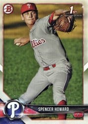 2018 Bowman Prospects Spencer Howard #BP91 card
