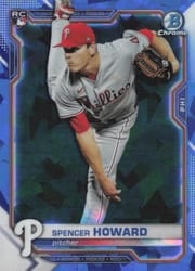 2021 Bowman Chrome Sapphire Edition Base Set Spencer Howard #59 card