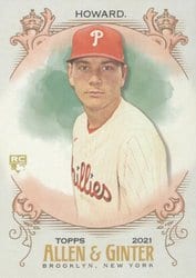 2021 Topps Allen & Ginter Base Set Spencer Howard #29 card