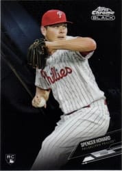 2021 Topps Chrome Black Base Set Spencer Howard #50 card