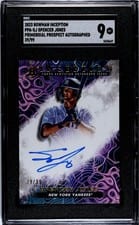 2023 Bowman Inception Primordial Prospect Autographs Spencer Jones #PPA-SJ card