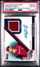 2024 Bowman's Best 2024 MLB All-Star Futures Game Autograph Relics Spencer Jones #FGRA-SJ card