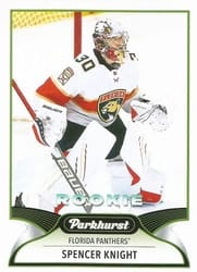 2021-22 Parkhurst Base Set Spencer Knight #327 card