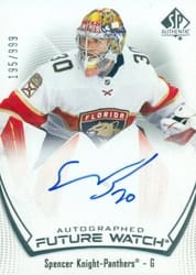 2021-22 SP Authentic Base Set Spencer Knight #111 card