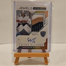 2021-22 Upper Deck Black Diamond Jewels of the Draft Spencer Knight #JD-SK card