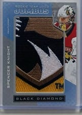 2021-22 Upper Deck Black Diamond Rookie Team Logo Jumbo Puzzle Patches Spencer Knight #RTL-SK card