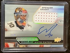 2021-22 Upper Deck Premier Horizontal Acetate Rookie Autograph Patch Spencer Knight #AHR-SK card