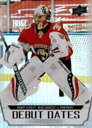 2022-23 Upper Deck Debut Dates Spencer Knight #DD-12 card
