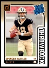 2024 Donruss Rated Rookies Throwback Spencer Rattler #40 card