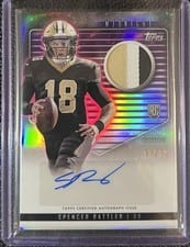 2024 Topps Midnight Rookie Jersey Autographs Spencer Rattler #RJA-SR card