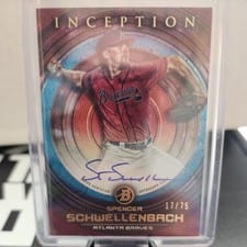 2022 Bowman Inception Prospect Autographs Spencer Schwellenbach #PA-SS card