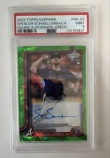 2025 Topps Chrome Sapphire Rookie Autographs Sapphire Spencer Schwellenbach #RA-SS card