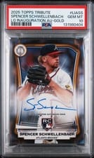 2025 Topps Tribute League Inauguration Autographs Spencer Schwellenbach #LIA-SS card