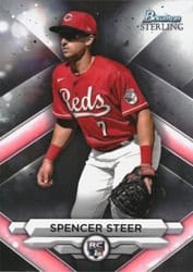 2023 Bowman Sterling Base Set Spencer Steer #BSR-8 card