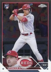 2023 Topps Chrome Base Set Spencer Steer #146 card