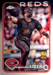 2024 Topps Chrome Base Set Spencer Steer #104 card