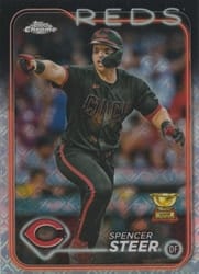 2024 Topps Chrome Logofractor Edition Base Set Spencer Steer #104 card