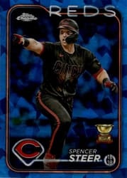 2024 Topps Chrome Sapphire Edition Base Set Spencer Steer #485 card