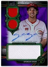2024 Topps Triple Threads Future Phenoms Autographed Relics Spencer Steer #FPAR-SS card