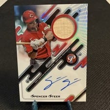 2025 Topps Pristine Pristine Pieces Autograph Relics Spencer Steer #PPAR-SS card