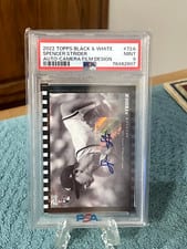 2022 Topps Black & White Autographs Spencer Strider #72A card