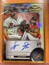 2022 Topps Gold Label Framed Autographs Spencer Strider #FA-SS card