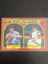 2024 Topps Heritage Then And Now Spencer Strider / Bert Blyleven #TAN-11 card