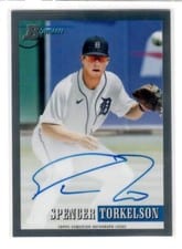 2021 Bowman Heritage Chrome Prospect Autographs Spencer Torkelson #93PA-ST card