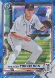 2021 Bowman Sapphire Edition Base Set Spencer Torkelson #BCP-96 card