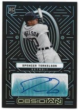 2022 Panini Chronicles Obsidian Autographs Spencer Torkelson #OA-ST card