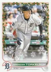 2022 Topps Holiday Base Set Spencer Torkelson #HW200b card