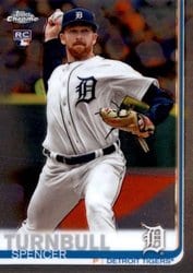 2019 Topps Chrome Update Base Set Spencer Turnbull #35 card
