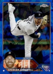 2023 Topps Chrome Update Sapphire Edition Base Set Spencer Turnbull #USCS291 card