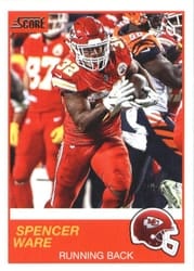 2019 Score Base Set Spencer Ware #6 card