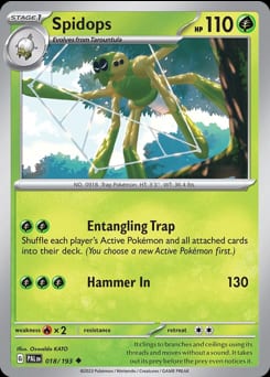 Paldea Evolved Spidops #18 card