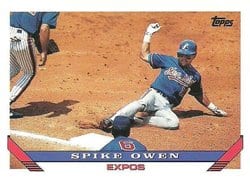 1993 Topps Base Set Spike Owen #42 card