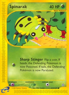 Aquapolis Spinarak #111 card