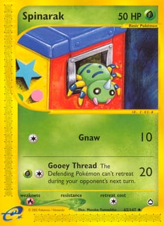 Aquapolis Spinarak #62 card