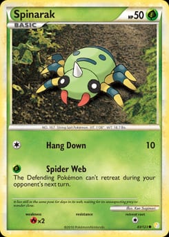 HeartGold & SoulSilver Spinarak #83 card
