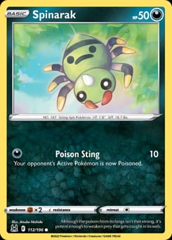 Lost Origin Spinarak #112 card