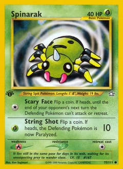 Neo Genesis Spinarak #75 card