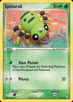 Unseen Forces Spinarak #75 card