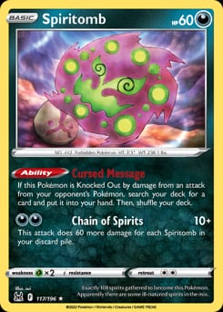 2022 Lost Origin Spiritomb #117 card