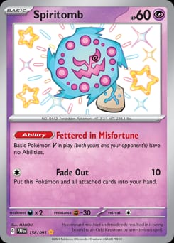 Paldean Fates Spiritomb #158 card