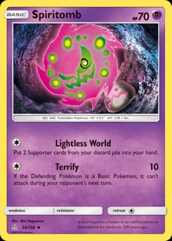 2018 Ultra Prism Spiritomb #53 card